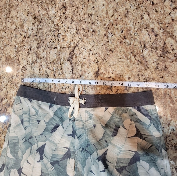 Linksoul Phillon Four-Way‎ Stretch Cotton Blend Boardshorts Green Leaf Men's 33 - Picture 6 of 10